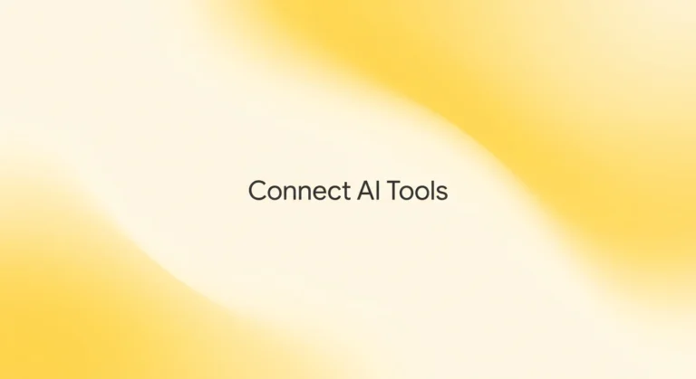 connect multiple ai tools for workflows featured image with centered headline on soft yellow gradient