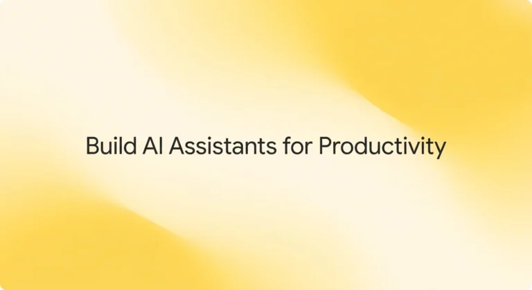 how to build an AI assistant for productivity featured image with Build AI Assistants for Productivity on soft yellow waves