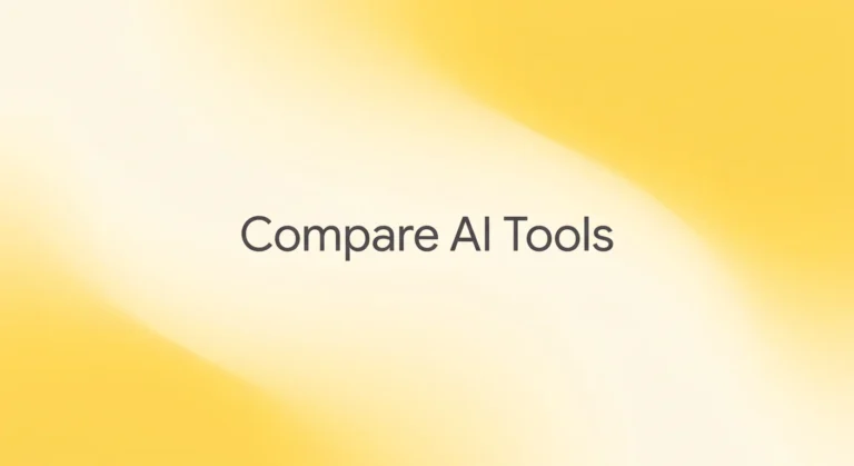 How to compare AI tools featured image with centered headline on a soft yellow gradient background
