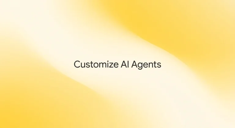how to customize AI agents featured image with centered headline on soft yellow gradient