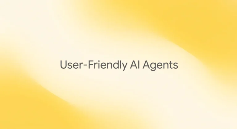 how to design a user-friendly ai agent featured image with centered headline on lemon gradient