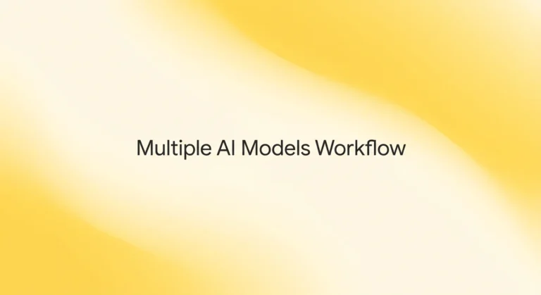 How to use multiple ai models featured image with centred text on a soft yellow gradient background