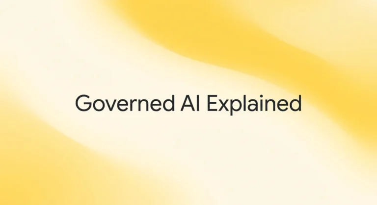 What is governed AI featured image with Governed AI Explained headline on a soft yellow gradient