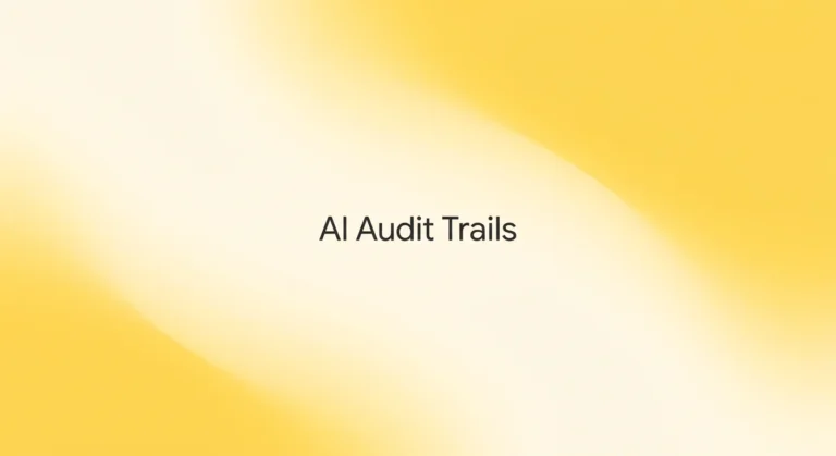AI Audit Trails featured image with the visible headline “AI Audit Trails” centred on a soft yellow gradient