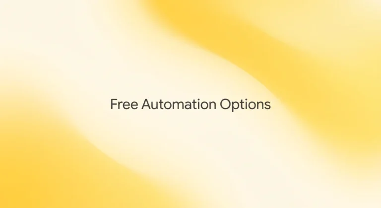n8n free alternatives featured image with Free Automation Options headline on a soft yellow gradient