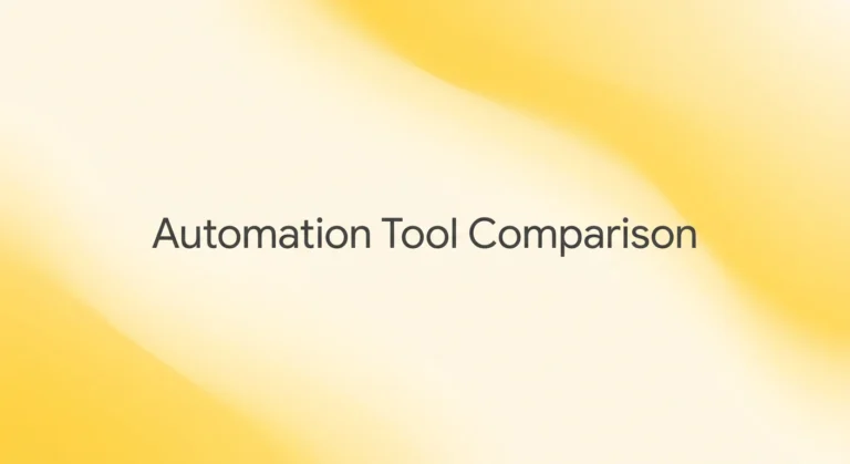 Zapier competitors featured image with Automation Tool Comparison headline on a soft lemon yellow gradient