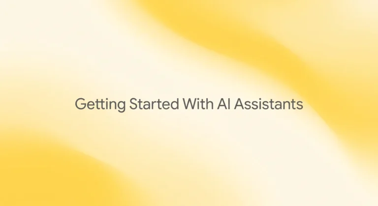 how to get started with an ai assistant featured image showing text on soft lemon yellow gradient waves