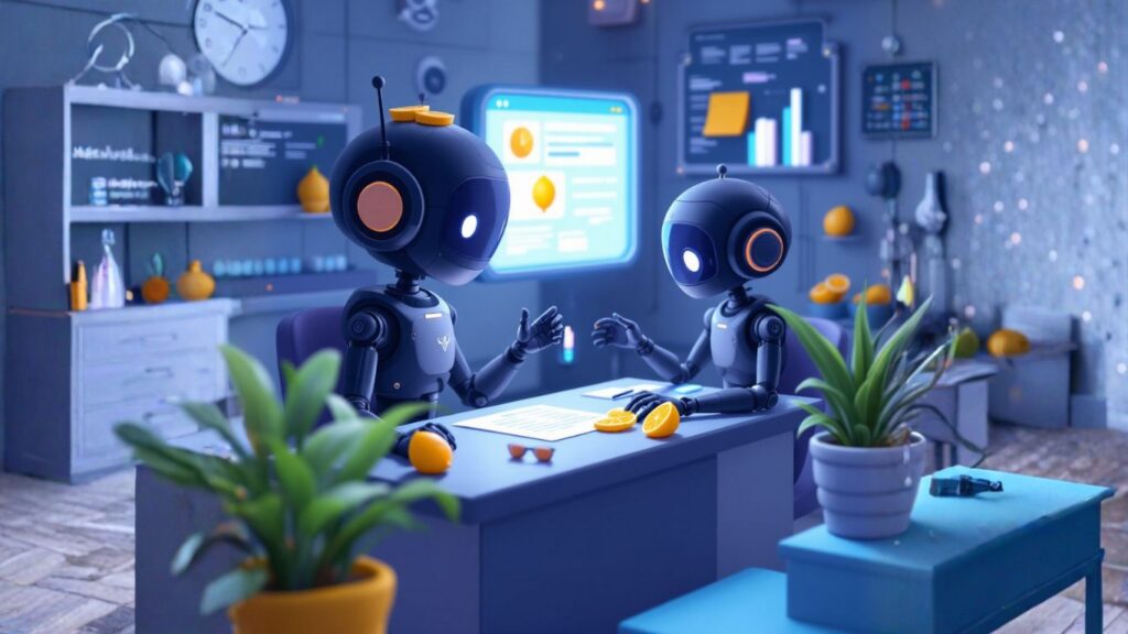 Marketer using a custom AI copy machine to repurpose client content, transforming existing materials into fresh, on-brand copy for multiple platforms